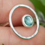 Cargar imagen en el visor de la galería, OOAK Lua ring #16 • Kyanite ~ Size 55 ~ can be adjusted (ready-to-ship)
