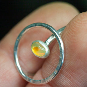 OOAK Lua ring #18 • Opal ~ Size 60 ~ can be adjusted (ready-to-ship)