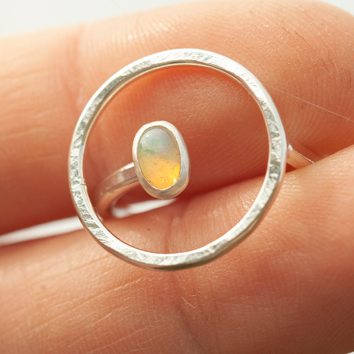 OOAK Lua ring #3 • Opal ~ Size 59 ~ can be adjusted (ready-to-ship)