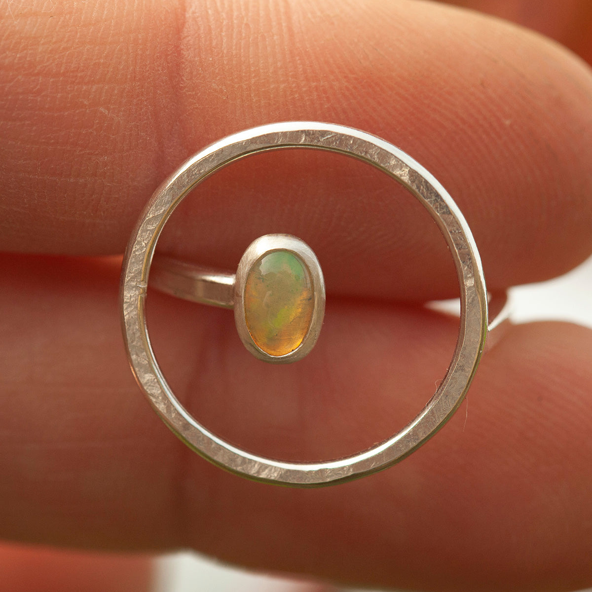 OOAK Lua ring #3 • Opal ~ Size 59 ~ can be adjusted (ready-to-ship)