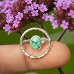 Cargar imagen en el visor de la galería, OOAK Lua ring #5 • turquoise ~ Size 54 ~ can be adjusted (ready-to-ship)
