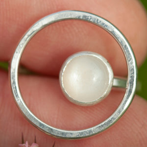 OOAK Lua ring #8 • moonstone ~ Size 51,5 ~ can be adjusted (ready-to-ship)