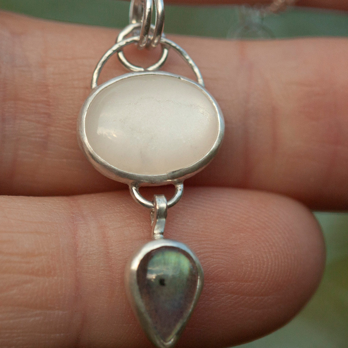 OOAK Osmose pendant #14 • moonstone & labradorite (ready to ship)