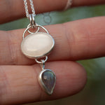 Charger l&#39;image dans la galerie, OOAK Osmose pendant #14 • moonstone &amp; labradorite (ready to ship)
