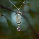 Lade das Bild in den Galerie-Viewer, OOAK Osmose pendant #15 • labradorite &amp; amethyst (ready to ship)
