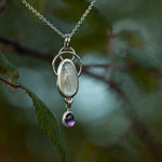 Lade das Bild in den Galerie-Viewer, OOAK Osmose pendant #15 • labradorite &amp; amethyst (ready to ship)
