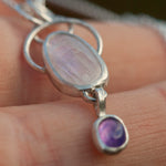 Lade das Bild in den Galerie-Viewer, OOAK Osmose pendant #15 • labradorite &amp; amethyst (ready to ship)
