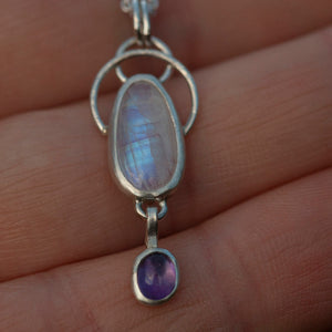 OOAK Osmose pendant #15 • labradorite & amethyst (ready to ship)