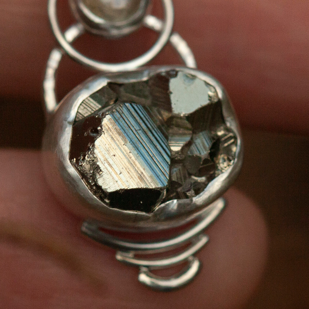 OOAK Osmose pendant #16 • pyrite & labradorite (ready to ship)