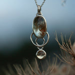 Lade das Bild in den Galerie-Viewer, OOAK Osmose pendant #17 • aquamarine &amp; citrine (ready to ship)
