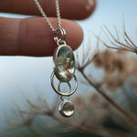 Lade das Bild in den Galerie-Viewer, OOAK Osmose pendant #17 • aquamarine &amp; citrine (ready to ship)
