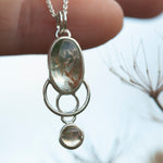 Lade das Bild in den Galerie-Viewer, OOAK Osmose pendant #17 • aquamarine &amp; citrine (ready to ship)
