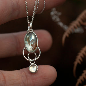 OOAK Osmose pendant #17 • aquamarine & citrine (ready to ship)