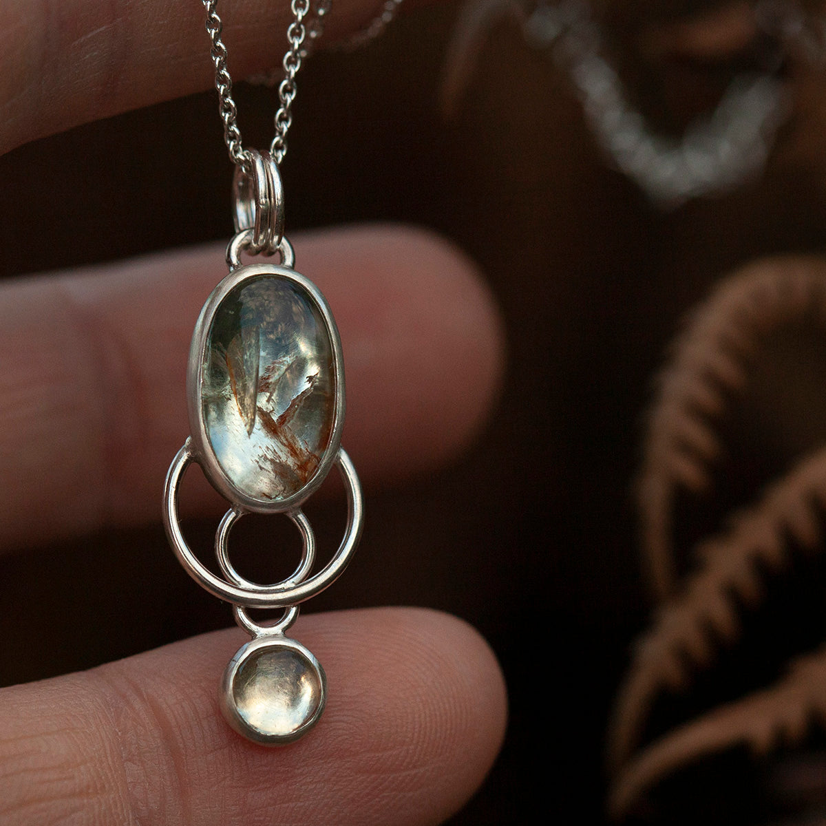 OOAK Osmose pendant #17 • aquamarine & citrine (ready to ship)