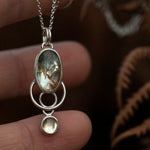 Lade das Bild in den Galerie-Viewer, OOAK Osmose pendant #17 • aquamarine &amp; citrine (ready to ship)
