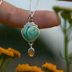 Lade das Bild in den Galerie-Viewer, OOAK Osmose pendant #19 • turquoise &amp; opal (ready to ship)
