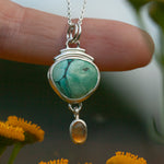 Lade das Bild in den Galerie-Viewer, OOAK Osmose pendant #19 • turquoise &amp; opal (ready to ship)
