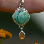 Lade das Bild in den Galerie-Viewer, OOAK Osmose pendant #19 • turquoise &amp; opal (ready to ship)
