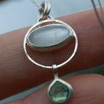 Afbeelding in Gallery-weergave laden, OOAK Osmose pendant #21 • moonstone &amp; kyanite (ready to ship)
