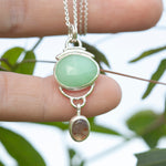 Charger l&#39;image dans la galerie, OOAK Osmose pendant #23 • chrysoprase &amp; agate (ready to ship)
