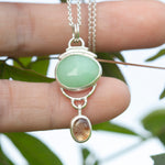 Charger l&#39;image dans la galerie, OOAK Osmose pendant #23 • chrysoprase &amp; agate (ready to ship)
