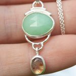 Lade das Bild in den Galerie-Viewer, OOAK Osmose pendant #23 • chrysoprase &amp; agate (ready to ship)
