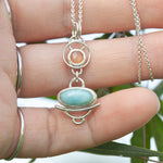 Charger l&#39;image dans la galerie, OOAK Osmose pendant #24 • larimare &amp; moonstone (ready to ship)
