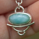 Afbeelding in Gallery-weergave laden, OOAK Osmose pendant #24 • larimare &amp; moonstone (ready to ship)
