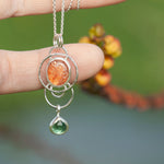 Afbeelding in Gallery-weergave laden, OOAK Osmose pendant #25 • Sunstone &amp; Kyanite (ready to ship)
