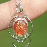 Afbeelding in Gallery-weergave laden, OOAK Osmose pendant #25 • Sunstone &amp; Kyanite (ready to ship)
