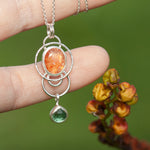 Afbeelding in Gallery-weergave laden, OOAK Osmose pendant #25 • Sunstone &amp; Kyanite (ready to ship)
