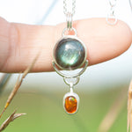 Load image into Gallery viewer, OOAK Osmose pendant #26 • Labradorite &amp; Opal (ready to ship)
