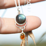 Load image into Gallery viewer, OOAK Osmose pendant #26 • Labradorite &amp; Opal (ready to ship)
