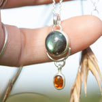 Load image into Gallery viewer, OOAK Osmose pendant #26 • Labradorite &amp; Opal (ready to ship)
