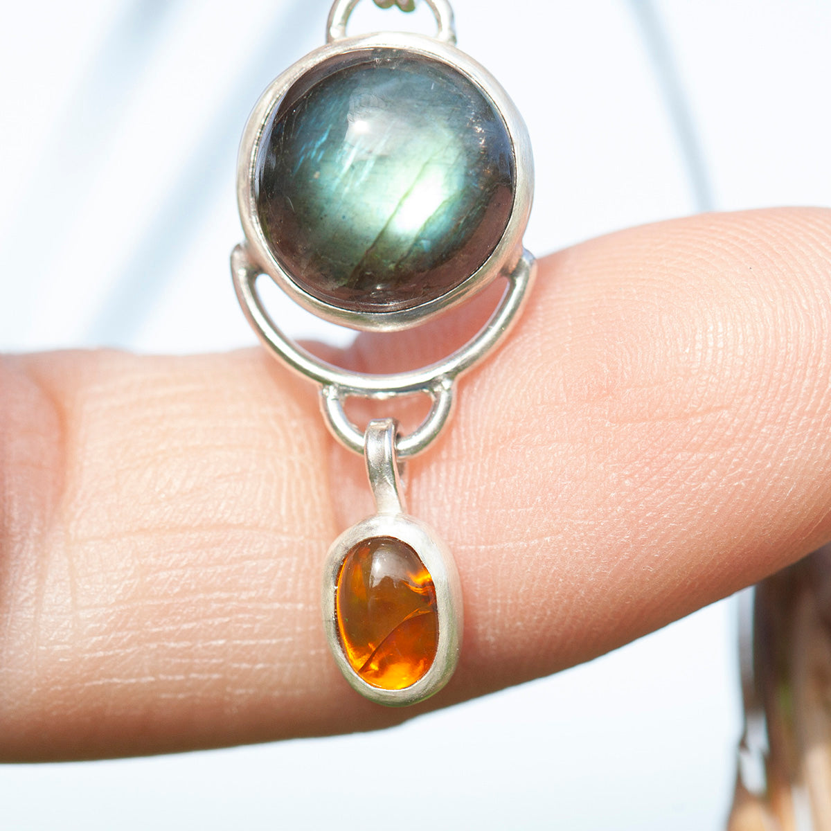 OOAK Osmose pendant #26 • Labradorite & Opal (ready to ship)