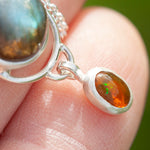 Load image into Gallery viewer, OOAK Osmose pendant #26 • Labradorite &amp; Opal (ready to ship)
