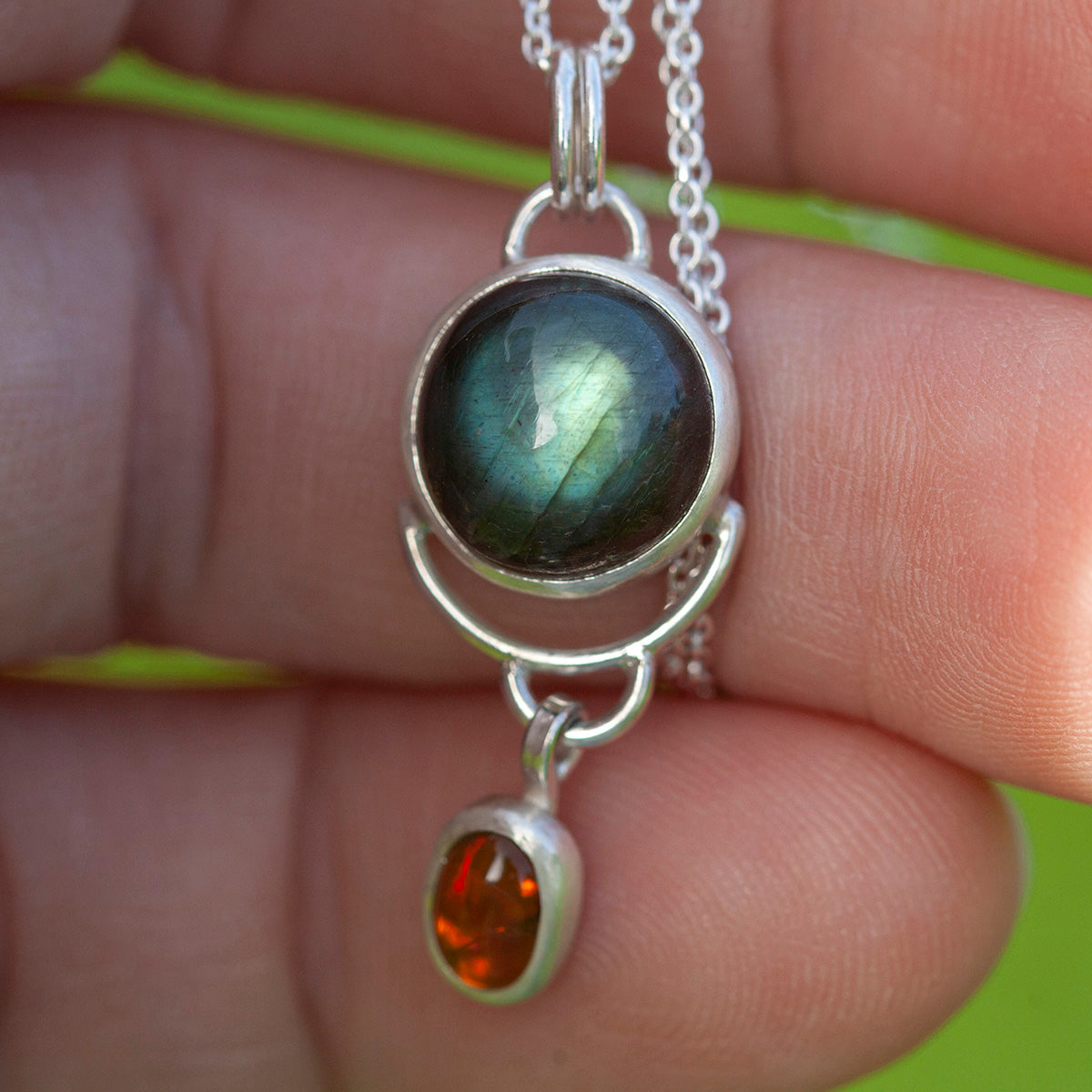 OOAK Osmose pendant #26 • Labradorite & Opal (ready to ship)