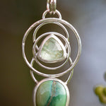 Afbeelding in Gallery-weergave laden, OOAK Osmose pendant #28 • Turquoise &amp; Kyanite (ready to ship)
