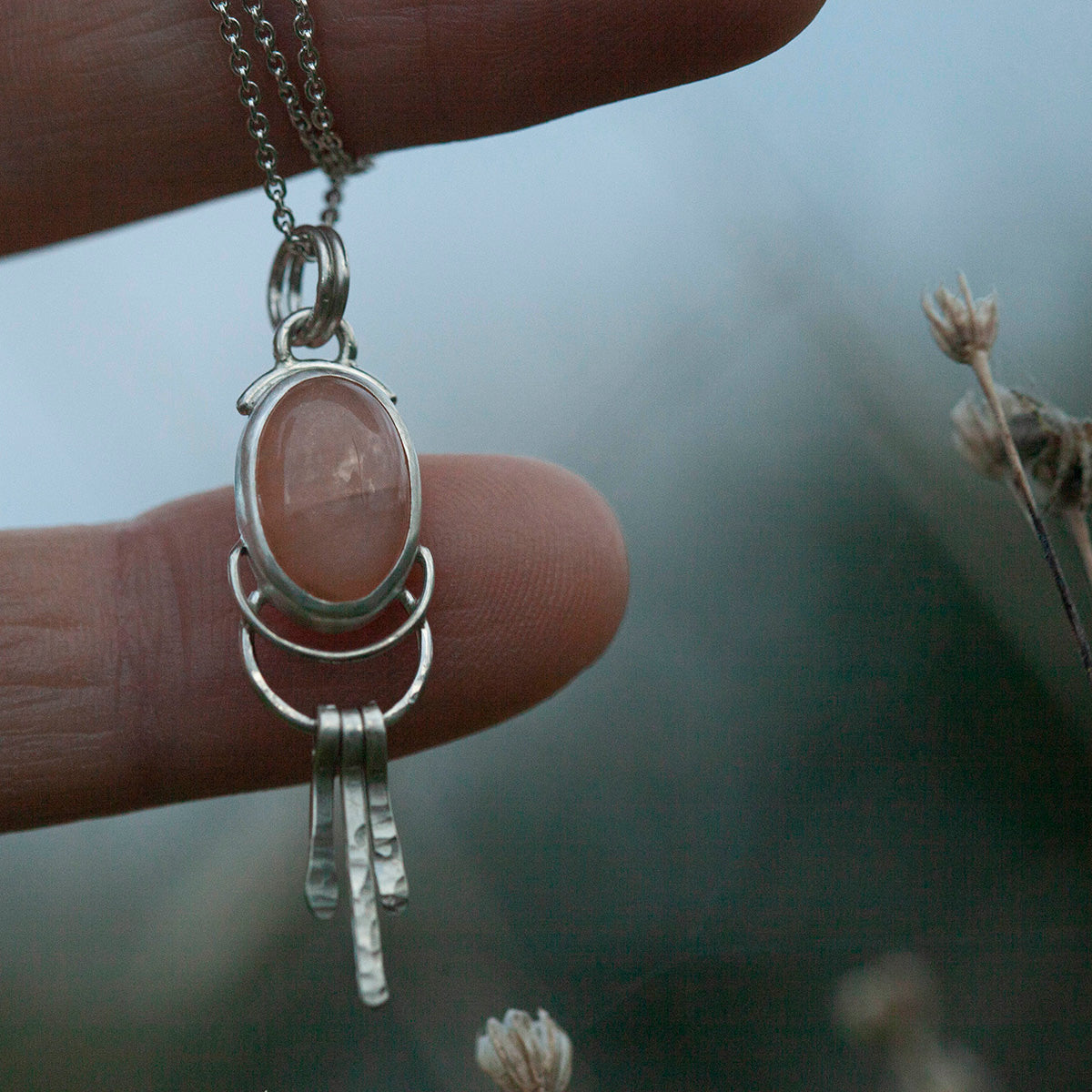 OOAK stone pendant #31 • Moonstone (ready to ship)