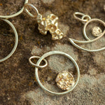Load image into Gallery viewer, OOAK Moon Halo pendant in solid 18k yellow gold (ready-to-ship)
