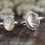 Load image into Gallery viewer, OOAK ring with captured plant #10 • rose quartz • size 53,5 (ready to ship)
