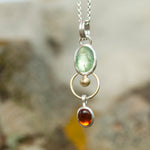 Load image into Gallery viewer, OOAK Osmose pendant # 31 in Silver &amp; solid 18K gold, kyanite &amp; citrine (ready to ship)
