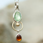 Load image into Gallery viewer, OOAK Osmose pendant # 31 in Silver &amp; solid 18K gold, kyanite &amp; citrine (ready to ship)
