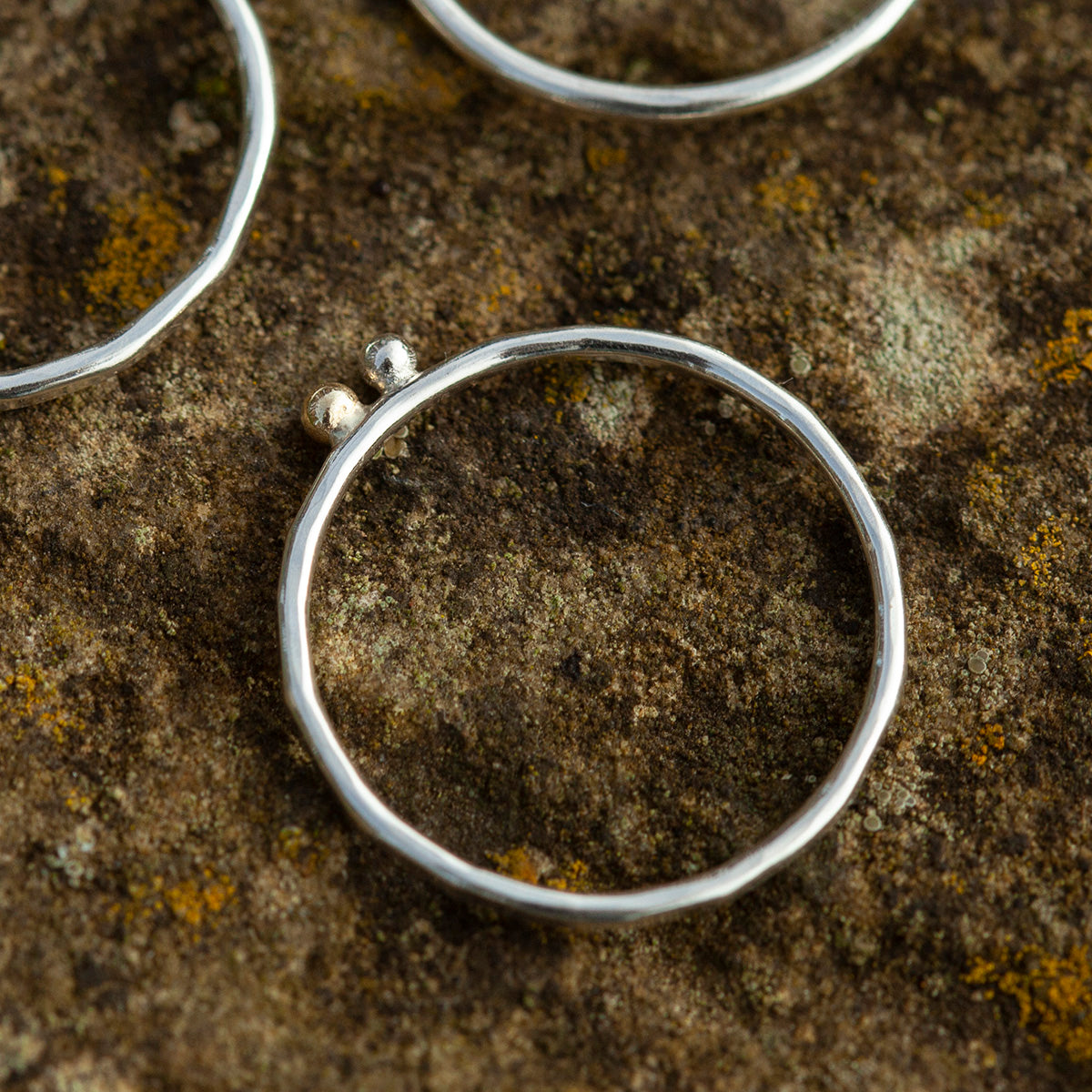 OOAK Simple ring in silver & 18k gold #5 • size 54 (ready-to-ship)