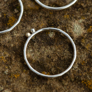 OOAK Simple ring in silver & 18k gold #5 • size 54 (ready-to-ship)