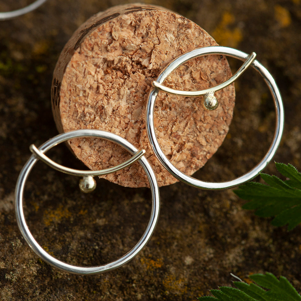 OOAK Gold & silver earrings #7  (ready to ship)