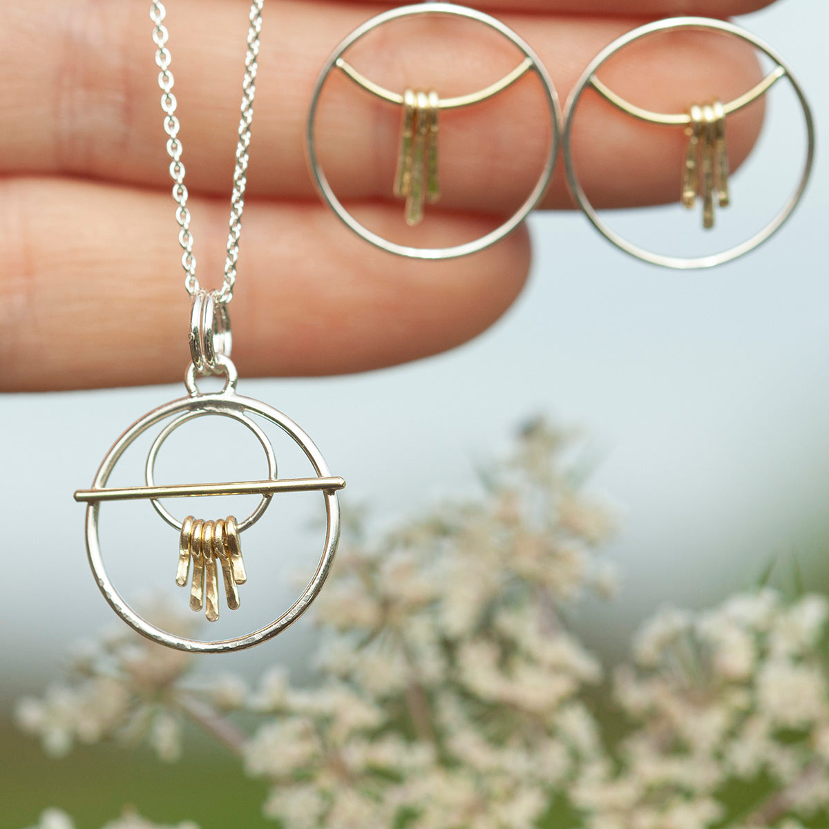 OOAK Silver & solid 18K gold pendant #5 (ready to ship)