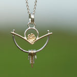 Load image into Gallery viewer, OOAK Silver &amp; solid 18K gold pendant #4 (ready to ship)
