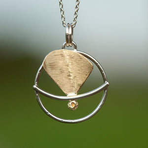 OOAK Silver & solid 18K gold pendant #6 (ready to ship)