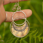 Lade das Bild in den Galerie-Viewer, OOAK • Vegetal Moon pendant #25 • silver &amp; brass (ready-to-ship)
